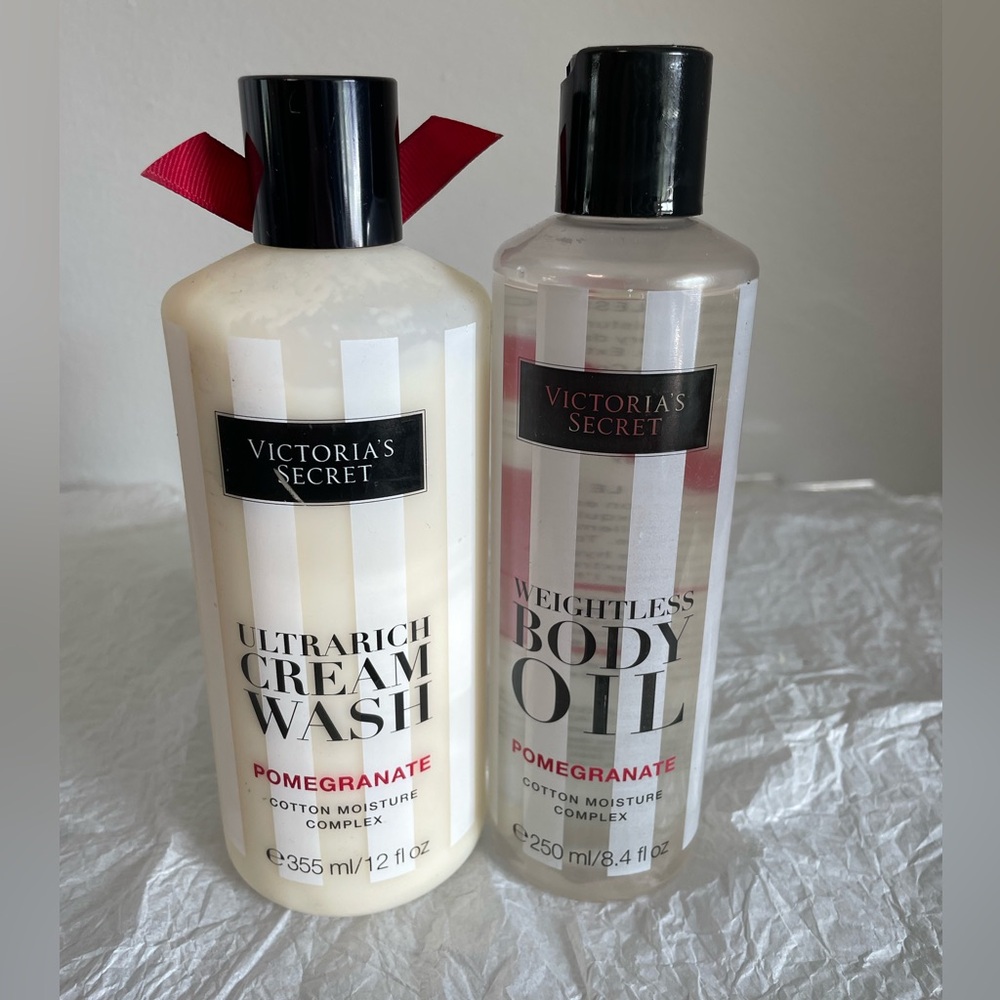 Victoria’s Secret Ultra Rich Cream Wash & Body Oil Bundle Pomegranate